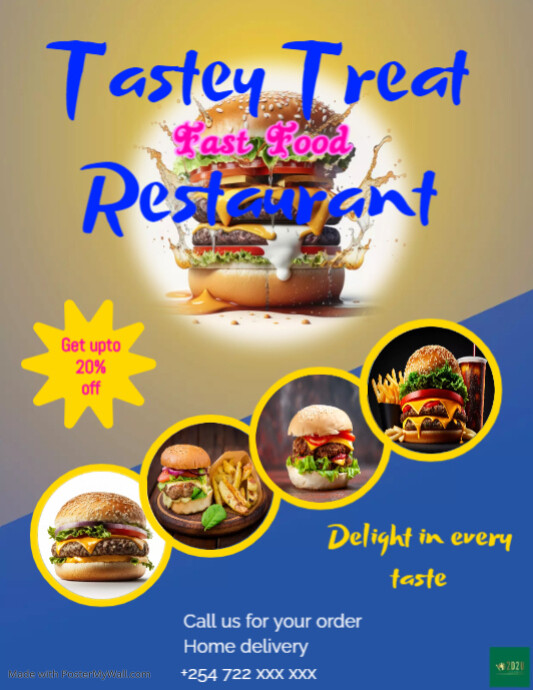 Plantilla de Fast food template flyer | PosterMyWall