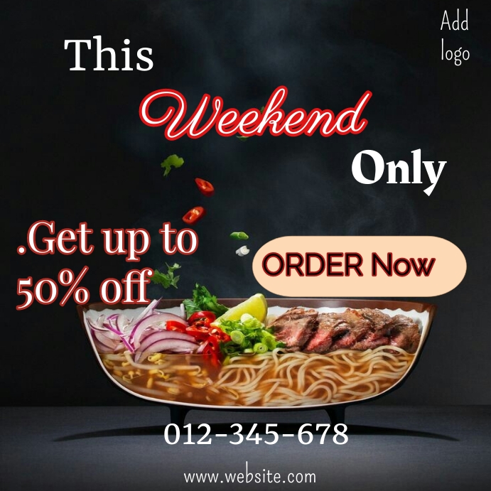 Fast food weekend sale instGram post Template | PosterMyWall