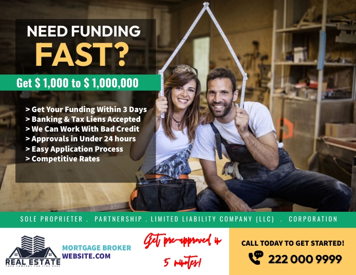 Fast Fund Flyer (US Letter) template