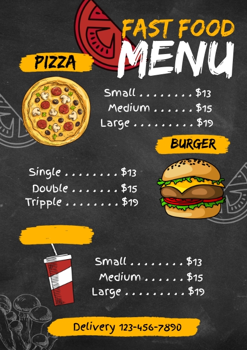 Copy of Fast Menu | PosterMyWall