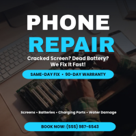 Black Phone Repair Сообщение Instagram Template