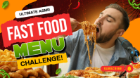 Fastfood Menu Challenge Miniatura na YouTube template
