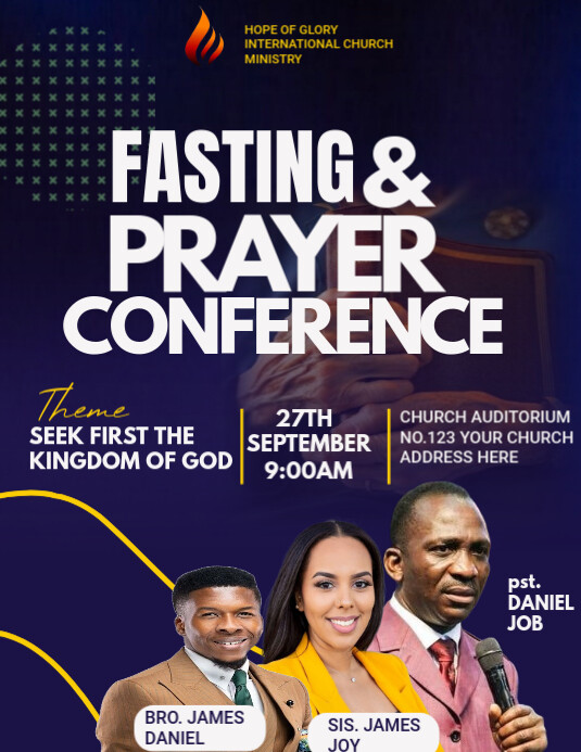 FASTING AND PRAYER Pamflet (VSA Brief) template