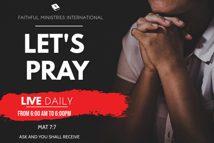 fasting and prayer flyer Plakat template