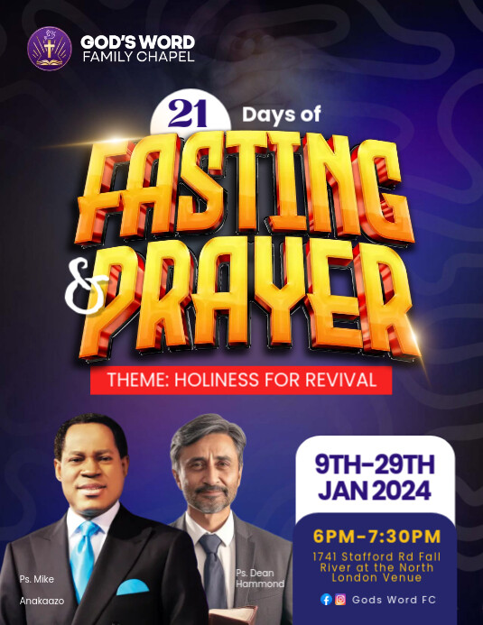 Fasting and Prayer flyer Template | PosterMyWall