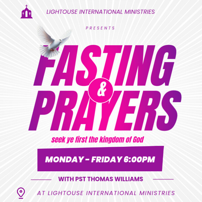 fasting and prayer template | PosterMyWall