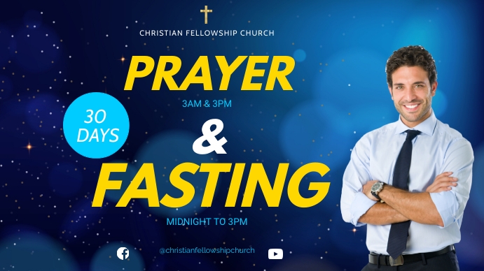 fasting and praying YouTube Thumbnail template