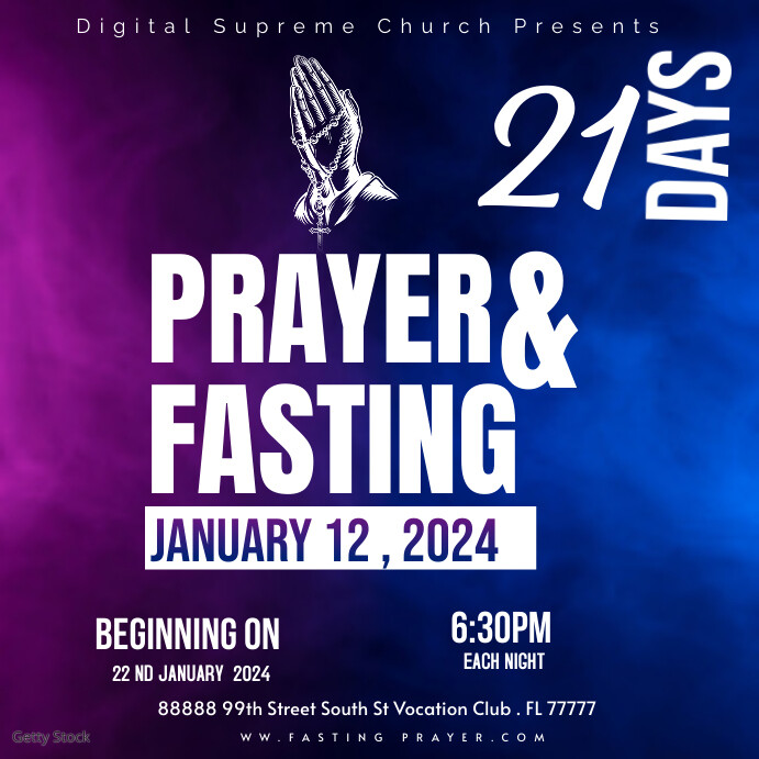 Plantilla de Fasting | PosterMyWall