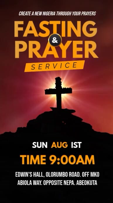 Fasting prayer Service Youtube Short template