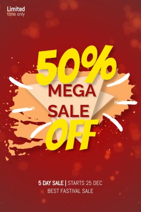 fastival 50% OFF sale poster template | PosterMyWall