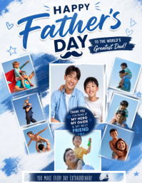 Father's collage Day Flyer ใบปลิว (US Letter) template