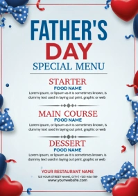 Father's day, event, party A4 template