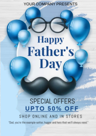 Father's day, event ,party A6 template