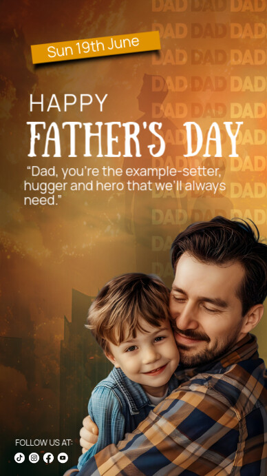 Father's day, event, greeting card Instagram Story template