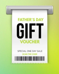 Father's day,event,party,gift voucher, voucher Instagram Portrait template