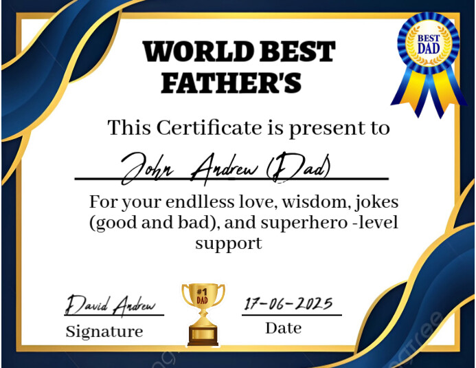 Father's day award Flyer (Letter pang-US) template