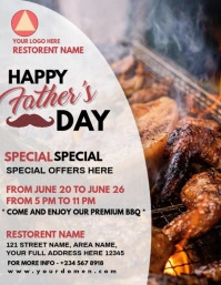 FATHER'S Day bbq party Ulotka (US Letter) template