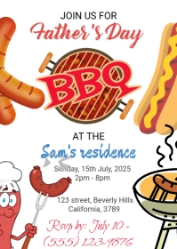 father's day bbq template A6