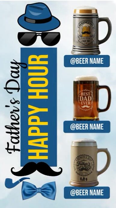 Father's Day Beer Instagram Reel template