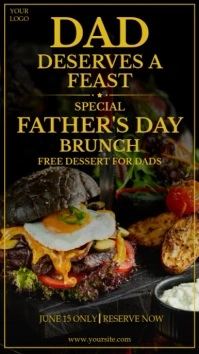 Father's Day Brunch Instagram Story Template Instagram-Story