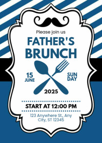 Father's Day Brunch Invitation A6 template