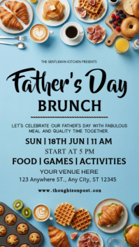 Father's Day Brunch Invitation. Instagram na Kuwento template