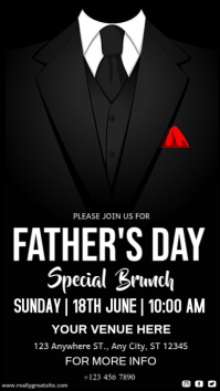 Father's Day Brunch Invitation. Instagram Story template