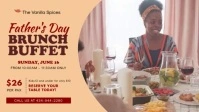 Father's Day Buffet Advertisement Banner Facebook Cover Video (16:9) template