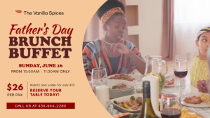 Jingga Father's Day Brunch Buffet Facebook-covervideo Template