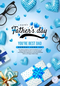 Father's day card A5 template
