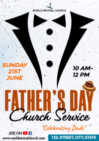 Father's Day Church Service A3 template