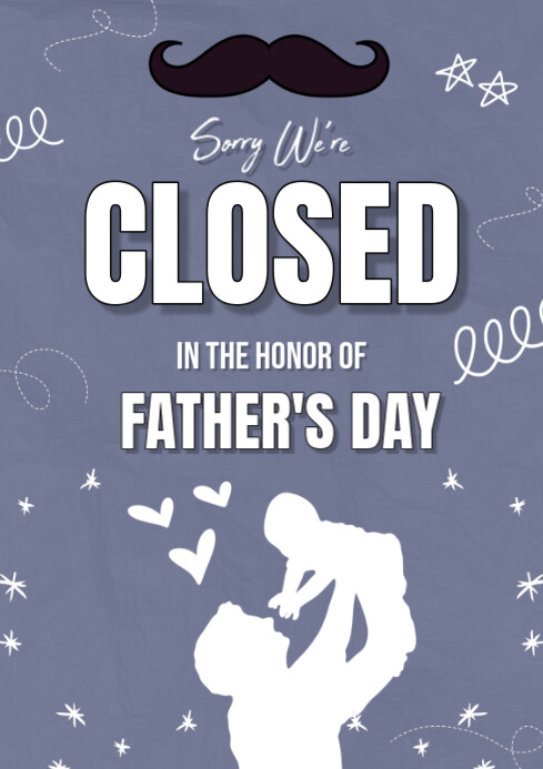 FATHER'S DAY CLOSED A4 template