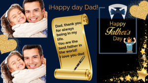 Father's Day Collage Præsentation (16:9) template