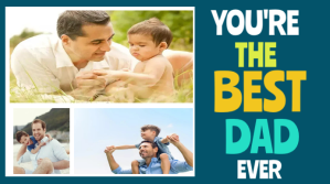 Father's day collage Twitch-overlejring template