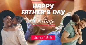 Father's Day Collage Изображение, которым поделились на Facebook template