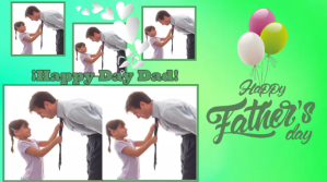 Father's Day Collage Digitalt display (16:9) template