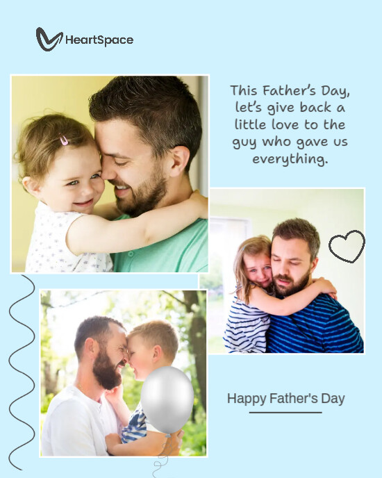 Father's Day Collage Instagram Post template