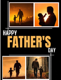 Father's day collage social post Volantino (US Letter) template