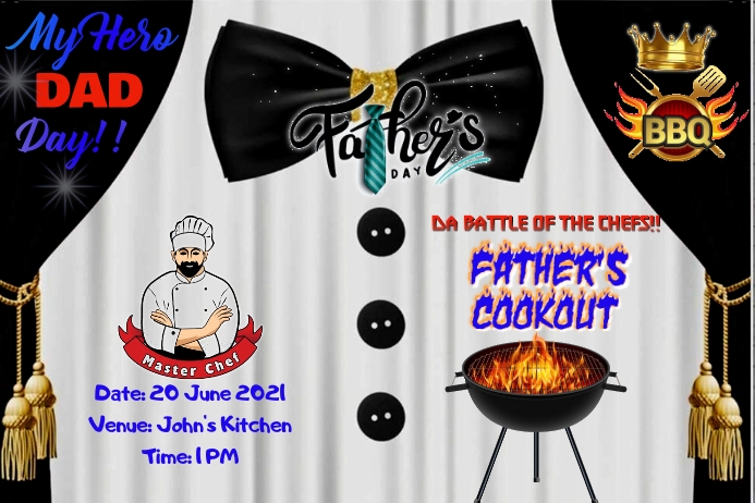 Father's Day Cookout Template | PosterMyWall father-s-day-cookout-template-postermywall