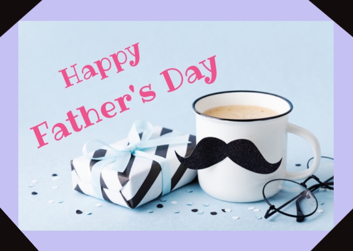 Father's day Carte postale template