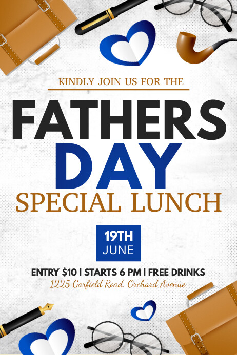 father's day Cartaz template