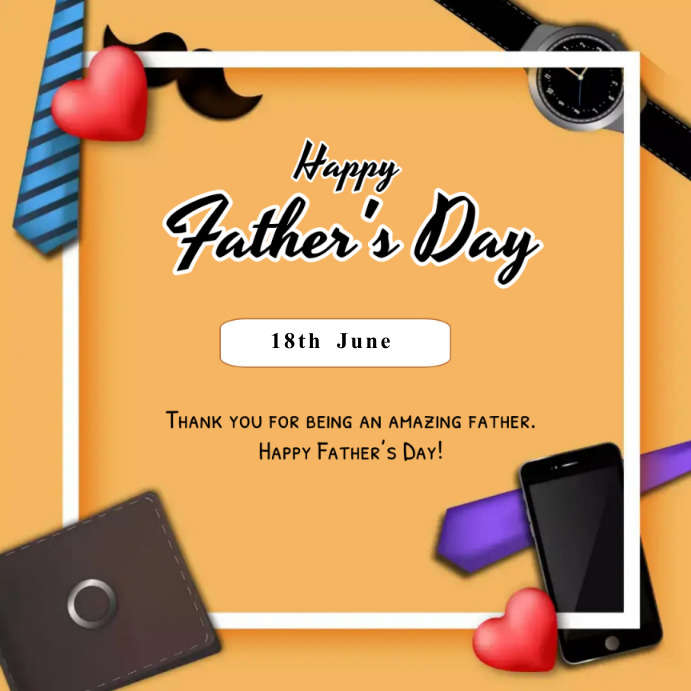 father's day Post Instagram template