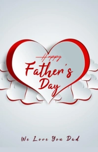 FATHER'S DAY Meia página larga template