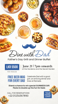 Father's Day Dinner Buffet 2026 Story Template Instagram-verhaal