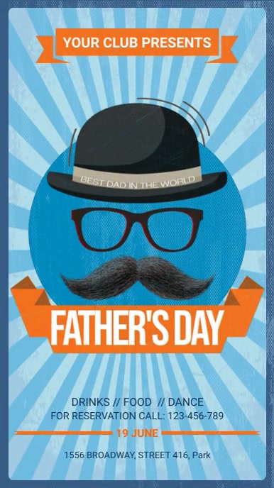 Father's Day Display Digitalanzeige (9:16) template