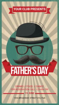 Brown Father's Day Celebration Digitalt display Template