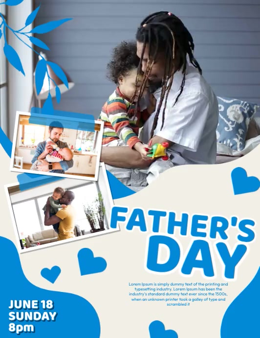 Father's Day Event Volantino (US Letter) template