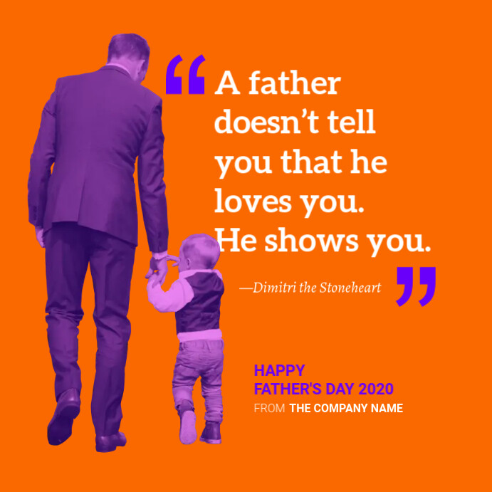 Father's Day Greeting Instagram Quote Instagram-Beitrag template