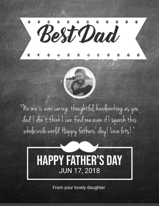 Father's Day Greeting Template Volante (Carta US)