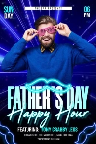Father's Day Happy Hour Poster template